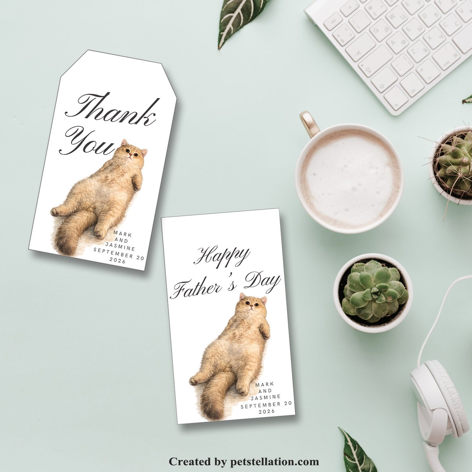 Confused Orange Cat Printable Label For Cat Moms, Cat Dads & Meme Lovers | Father’s Day Cat Lover Gift Tag Template | Funny Cat Graduation Gift Tag Template | Editable Canva Aesthetic Book Lover Label
