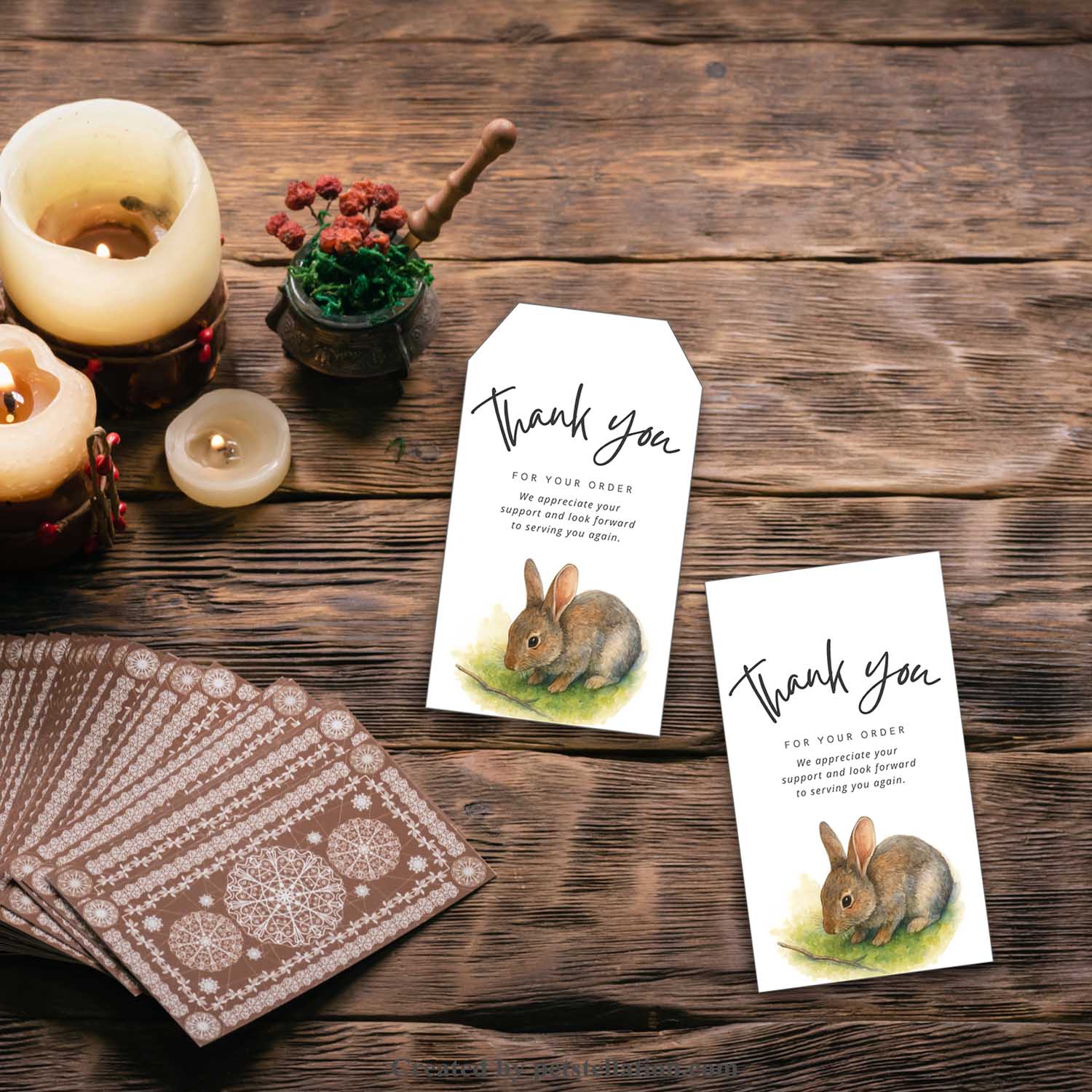 Curious Bunny Gift Tags Template – Minimalist Watercolor Rabbit Thank You Tag | Editable Easter & Baby Shower Favor Tags Canva