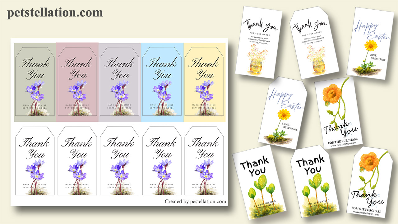printed floral gift tag mothers day packaging