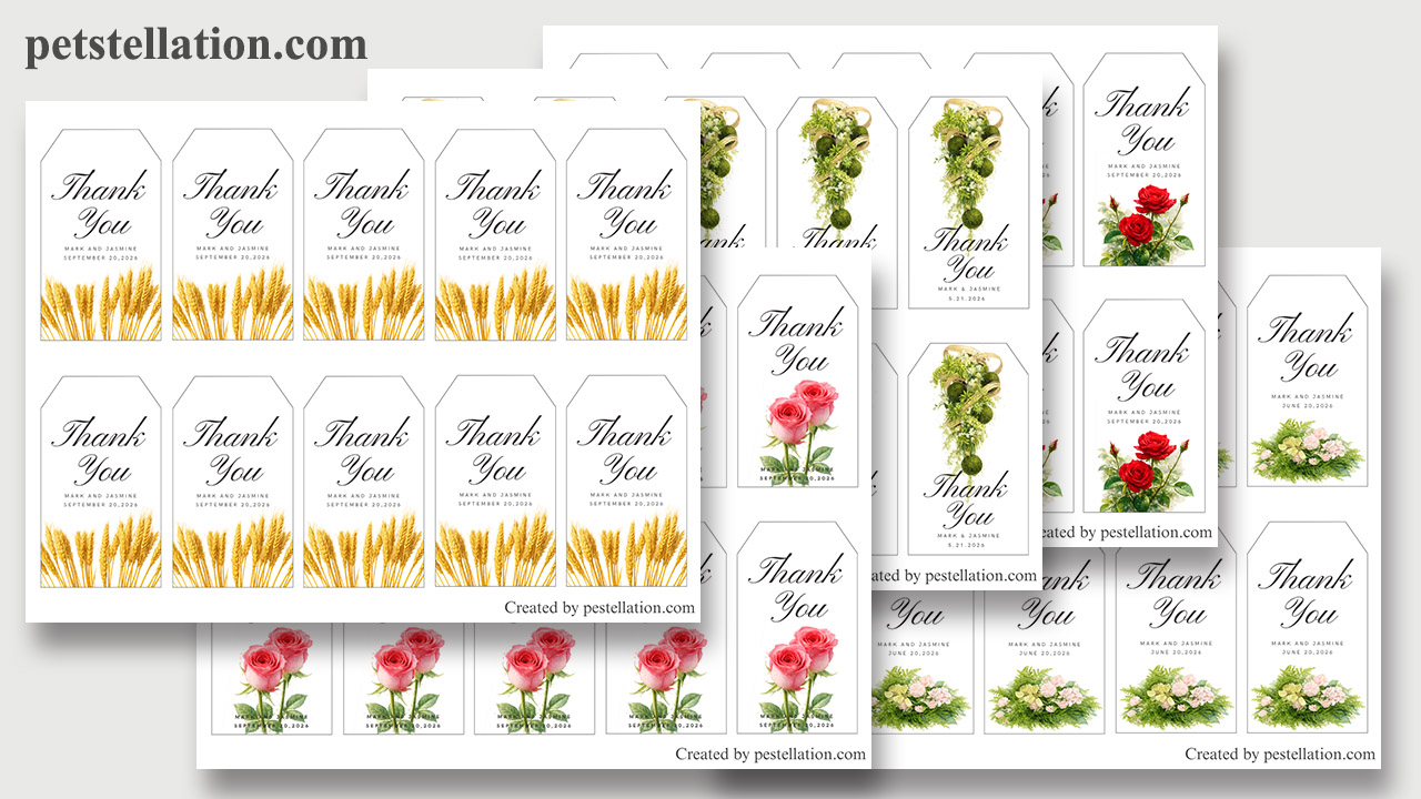 Elegant botanical graduation gift tag Canva templates