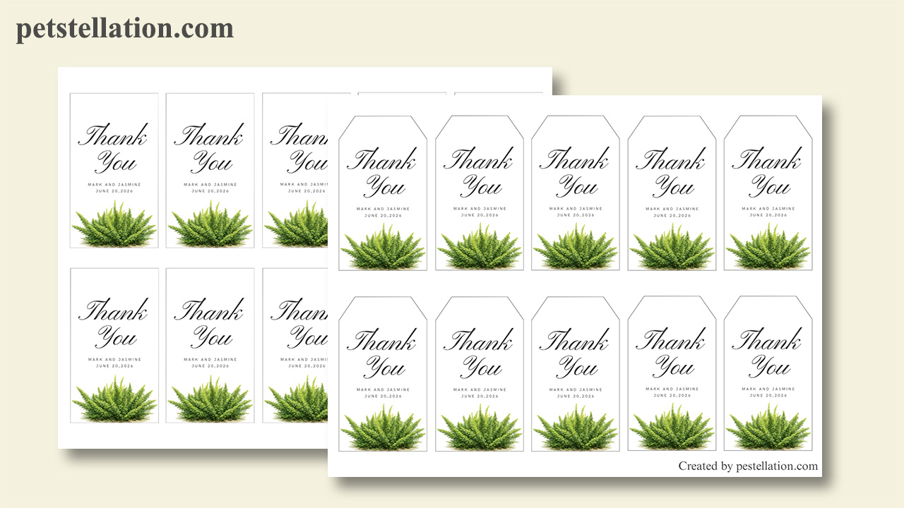 Masculine greenery Father's Day gift tag template