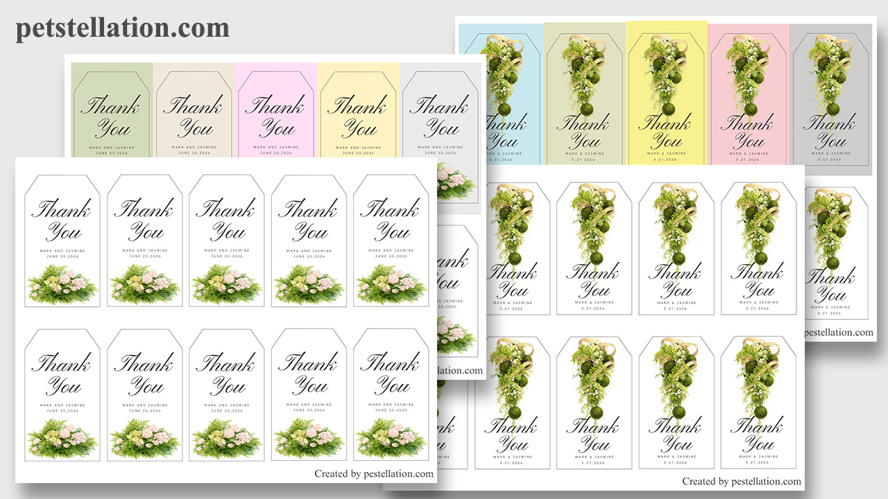 Modern botanical greenery graduation Canva gift tag